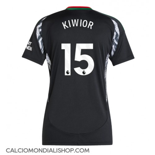 Maglie da calcio Arsenal Jakub Kiwior #15 Seconda Maglia Femminile 2024-25 Manica Corta